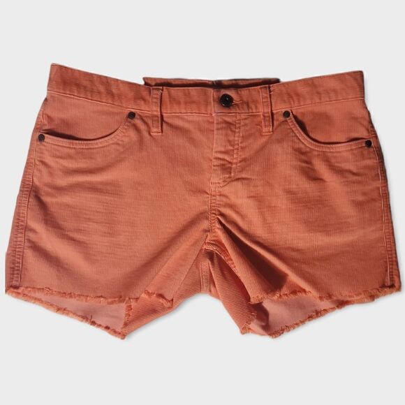 Free People Orange Jean Shorts - Picture 1 of 4